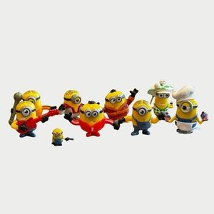 Minions 2019 Mcdonalds Figures Lot Of 6 + 3 Bonus Figures